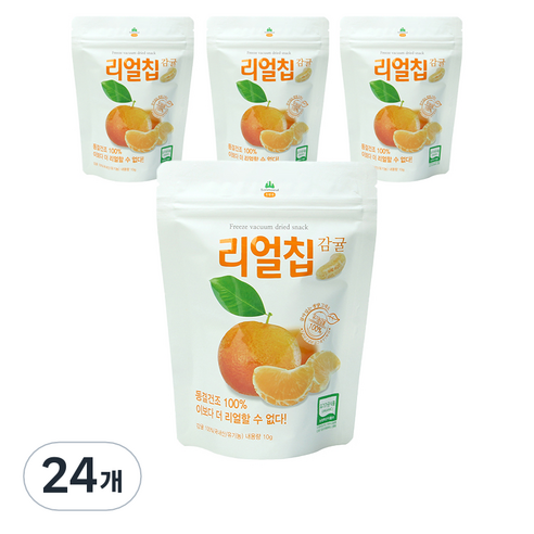 산마을 유기농 리얼칩 감귤, 10g, 24개
