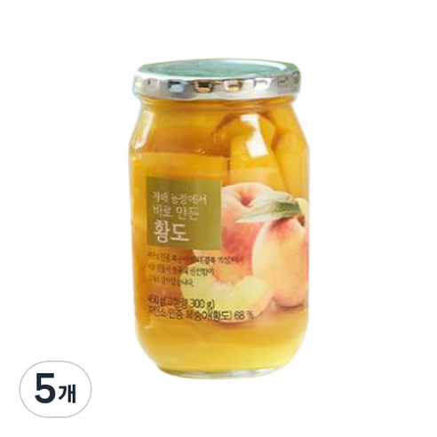 올가홀푸드 재배농장에서 바로 만든 황도, 450g, 5개