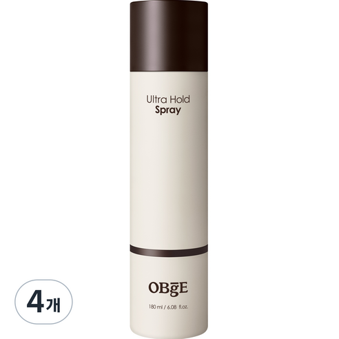 OBge 울트라 퍼퓸 홀드 헤어 스프레이, 4개, 180ml
