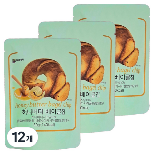 파니피카 허니버터 베이글칩, 30g, 12개