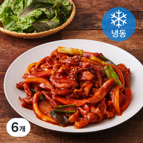 맛있는녀석들 춘천식 닭갈비 (냉동), 350g, 6개
