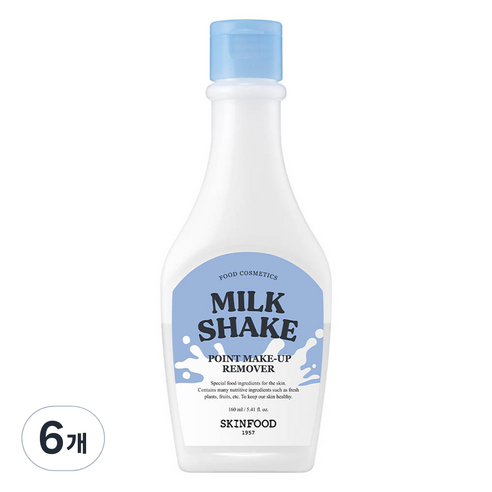 스킨푸드 밀크쉐이크 포인트 메이크업 리무버, 160ml, 6개