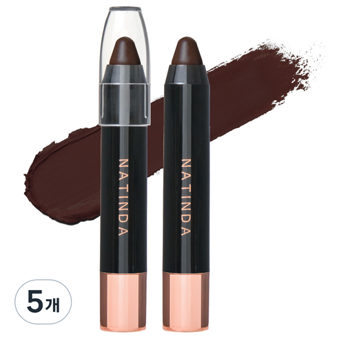나틴다 매직 헤어 커버 스틱 3g, 5개, 01호 내추럴 브라운