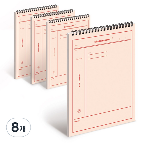 뮤니드 IS SPRING 상철 코넬라인 노트, 오렌지, 8개