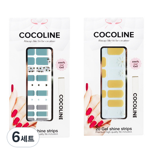 코코라인 붙이는 젤네일 스트립, COCO No 123, COCO No 131, 6세트