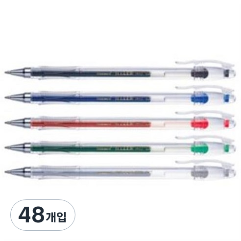 모나미 젤러 502 중성펜, 은색, 48개입