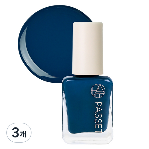 파셋 셀럽 네일컬러 폴리쉬 매니큐어, 65 이브닝블루, 7ml, 3개