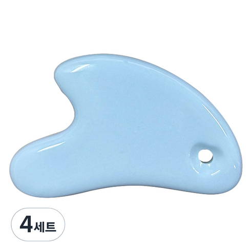 하트 괄사 마사저 + 파우치 세트, 블루, 4세트