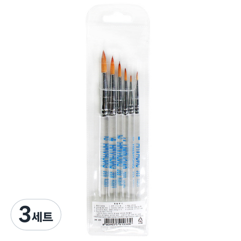 화홍 다용도 디자인 화홍붓 6종 세트 368, 0호 1호 2호 3호 4호 5호, 3세트