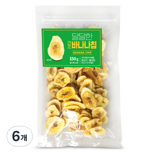 달달한 바나나칩, 6개, 150g