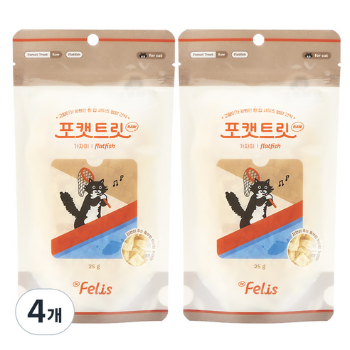 닥터펠리스 고양이 포캣트릿 동결건조 간식, 가자미, 25g, 4개