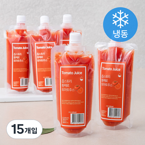 즙스토리 통째로 토마토주스 (냉동), 250ml, 15개입