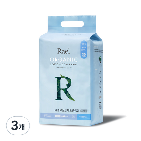 라엘 남녀공용 요실금 패드 중용량, 30개입, 3개