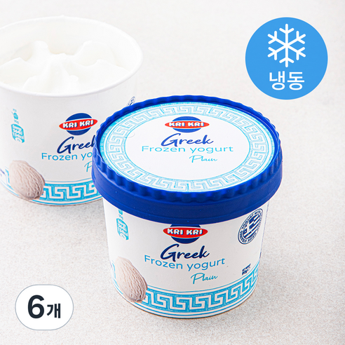 KRIKRI 그릭 프로즌 요거트 플레인 (냉동), 90g, 6개
