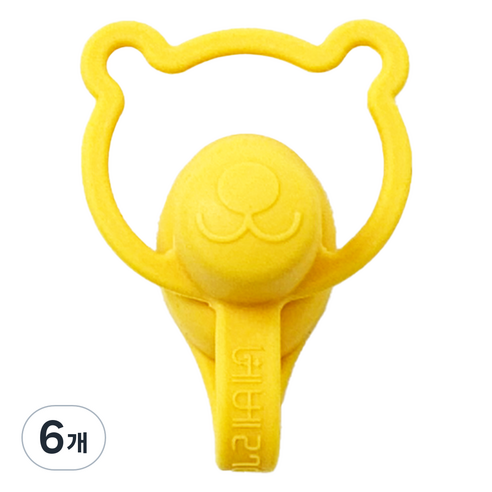 베베2781 유아용 이유식 파우치 흘림방지 토퍼, 100ml, 6개, C 2 옐로우