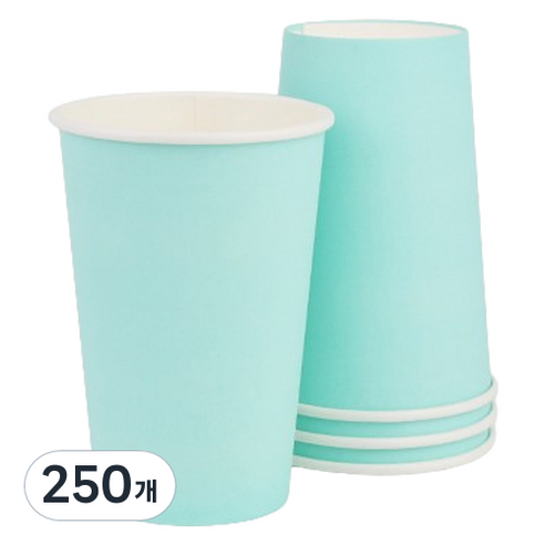 투고팩 종이컵 390ml 민트, 250개