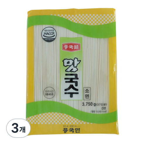 풍국면 맛국수 소면, 3.75kg, 3개