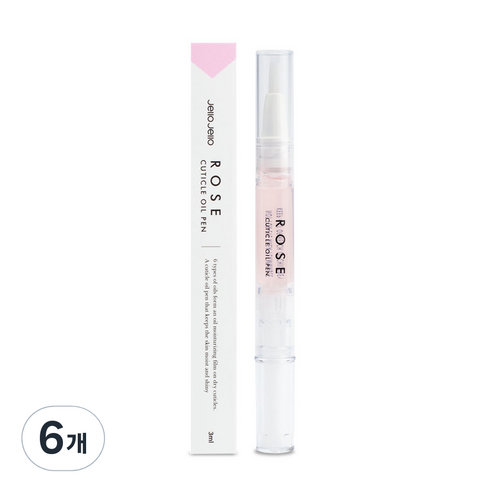 젤로젤로 로즈 큐티클 오일 에센스펜 네일 영양제, 6개, 3ml