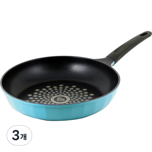 키친아트 F1 통주물 칼라 다이아몬드 프라이팬, 28cm, 3개