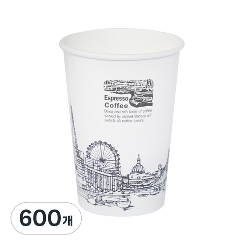 더빈썸 런던 종이컵 300ml, 1개입, 600개