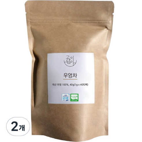 고이담아 유기농 우엉차 티백, 1g, 40개입, 2개