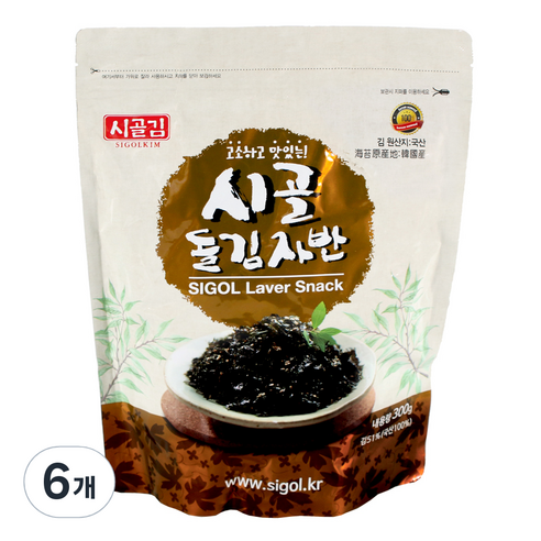 시골 돌김자반, 300g, 6개
