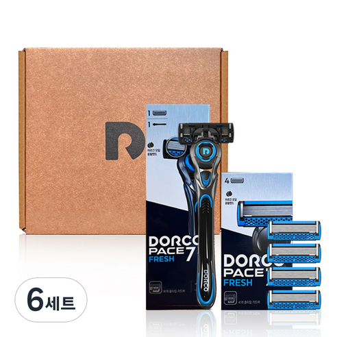 도루코 페이스 스타터킷 프레쉬, 면도기 + 면도날 5p, 6세트