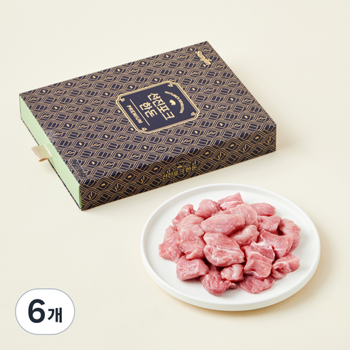 선진포크 바른농장 한돈 동물복지 인증 앞다리살 찌개용 (냉장), 400g, 6개