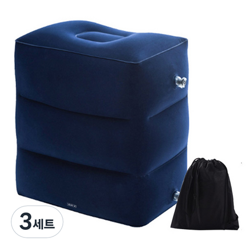 어반카 심플 다용도 에어 발쿠션 일반형 + 파우치 세트, 네이비, 3세트