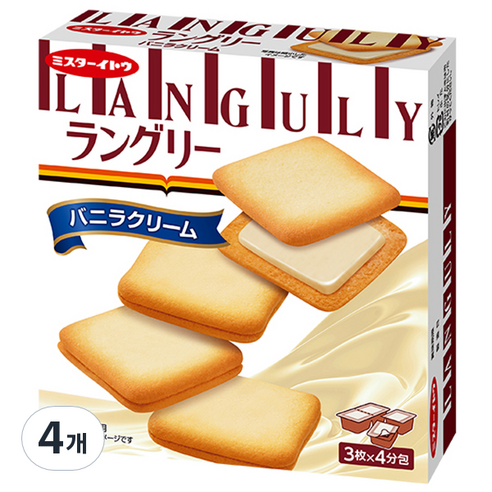 랑그리 바닐라향 크림샌드, 4개, 132g