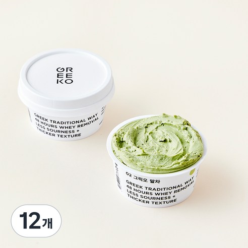 그릭오 말차 그릭요거트, 100g, 12개