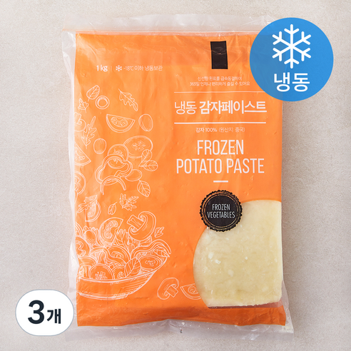 글로벌냉동식품 중국산 감자 페이스트 (냉동), 3개, 1kg