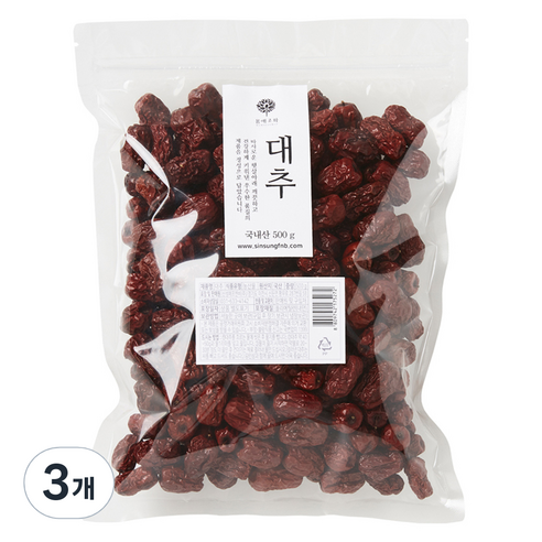 몸애조화 대추, 3개, 500g