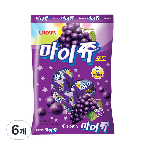 마이쮸 크라운 포도, 6개, 92g