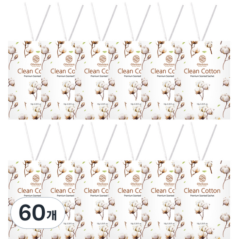 올레비엔 센티드 사쉐 클린코튼 본품, 10g, 60개