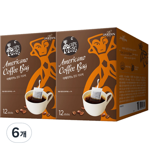 쟈뎅 까페모리 아메리카노 원두 커피백, 48g, 1개, 6개