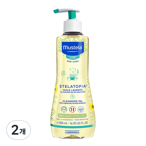 무스텔라 스텔라토피아 클렌징 오일, 500ml, 2개