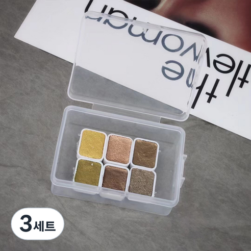 네일 고체물감 6종 세트 샵03, 혼합색상, 3세트