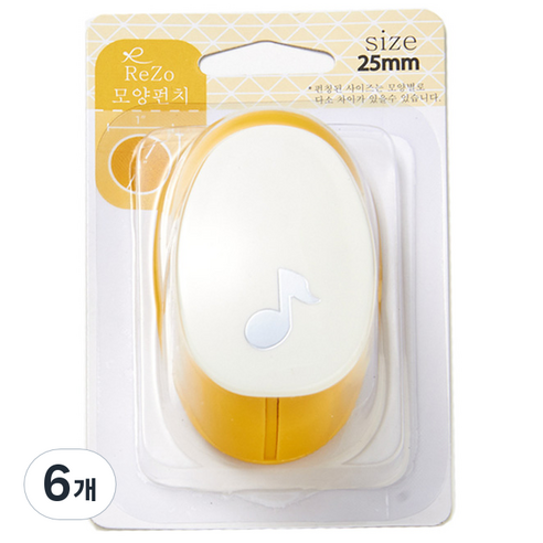 포코스 모양펀치 R-25, 음표, 6개