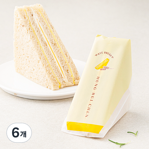 홍루이젠 호밀빵 치즈 샌드위치, 67g, 6개