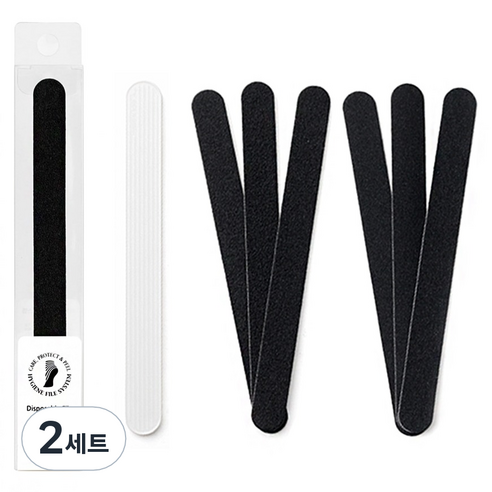 더싹 각질제거 위생 파일 시스템 일자 풋바디 2p + 100그릿 6p+ 180그릿 6p 세트, 2세트