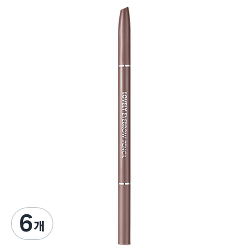 토니모리 러블리 아이브로우 펜슬 0.1g, 6호 라떼 브라운, 6개