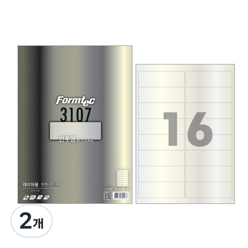 폼텍 라벨 LC-3107 16라벨 10매, 2개