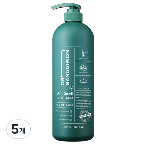 닥터방기원 안티 스멜 샴푸 자스민향, 1000ml, 5개