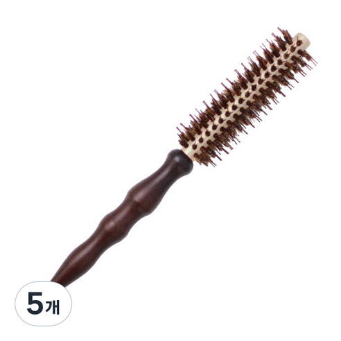 글로스앤글로우 볼륨팍팍 뿌리볼륨 롤브러쉬, 5개, 브라운
