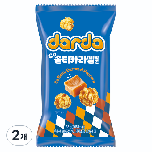 다르다팝콘 SO 솔티카라멜 팝콘, 35g, 2개