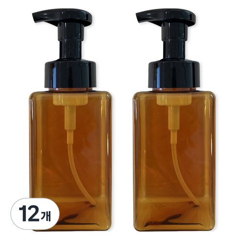 뉴앤룩 디스펜서 핸드워시 거품용기 450ml, 카멜브라운, 12개