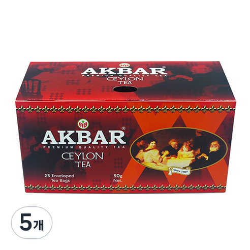 아크바 실론 홍차, 2g, 25개입, 5개