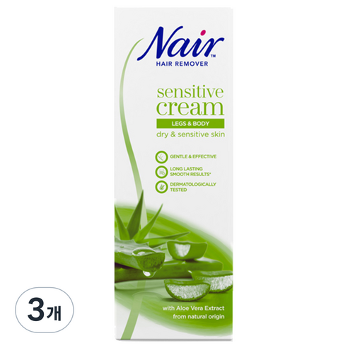 네어 민감성 제모크림 바디용, 200ml, 3개