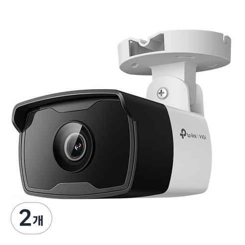 티피링크 VIGI 4MP 실외 IR 불릿형 네트워크 카메라 4mm, VIGI C340I, 2개